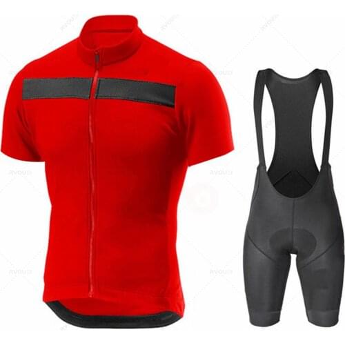 New Mavic Red Team Cycling Jersey Summer Short Sleeve Set Maillot 19D Bib Shorts Bicycle Clothes Sportwear Shirt Clothing Suit