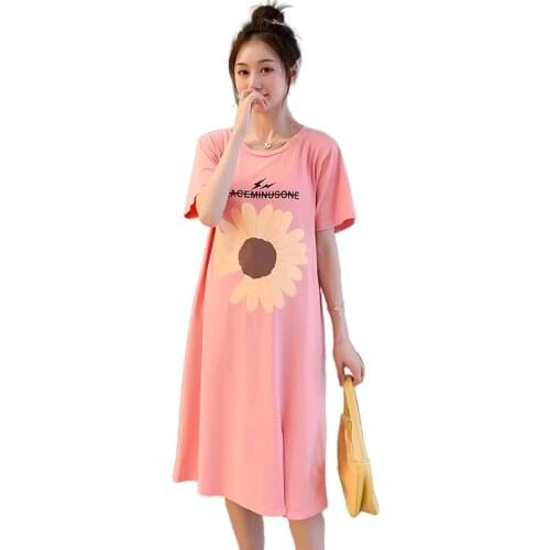 Summer Dress Print Flower Loose Maternity Clothes for Pregnant Women Woman Dress Casual Womens Dresses Women Pregnancy Dresses