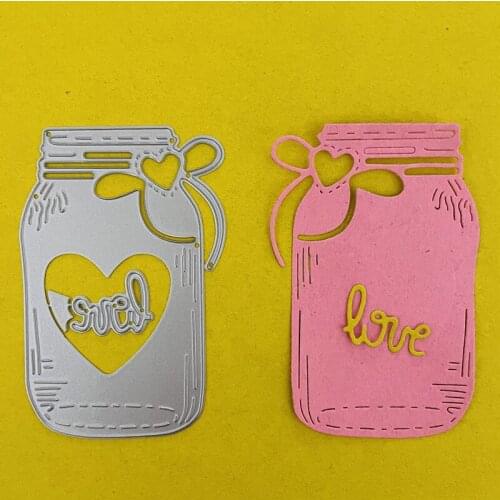Love bottle jar Cutting Dies Crafts Manual For Painting DIY Scrapbooking Embossing Card Making Metal Cutting Dies