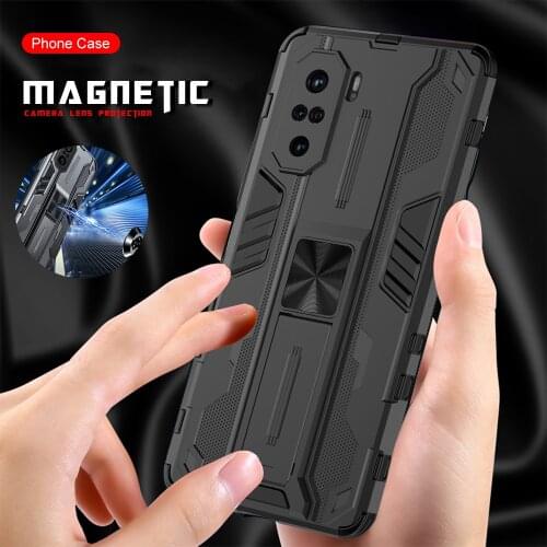 Magnetic Holder Armor Case For Xiaomi Poco M3 M 3 Pro 5G Back Cover little Poko M3Pro Phone Covers Shockproof Back Coque Fundas