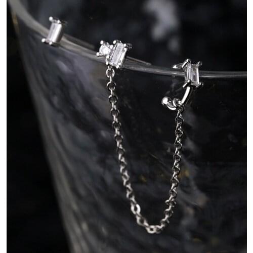 Fashion Jewelry 3 PCS Per Set Earrings Popular Design Hip Hop High Quality AAA Zircon Asymmetrical Earrings For Women Gifts