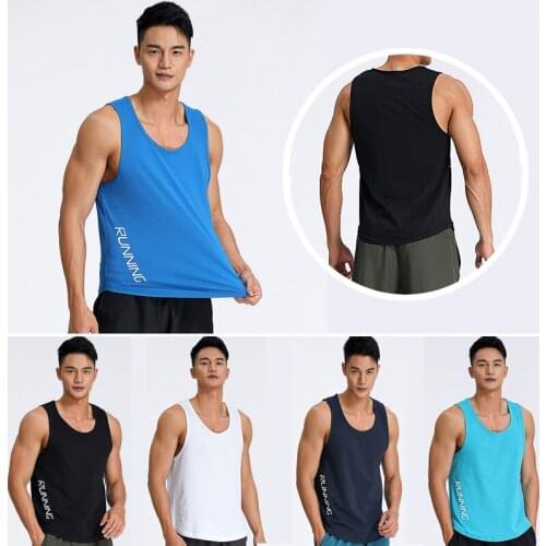Men Sport Running Vest Basketball Football Running Tank Gym Fitness Tops Male Training Joggers Sleeveless Shirt Breathable tops