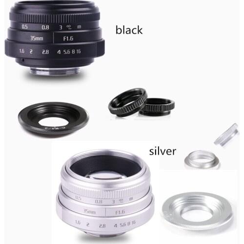 New arrive FUJIAN 35mm f1.6 C mount camera CCTV Lens II for M4/3 / MFT Mount Camera & Adapter