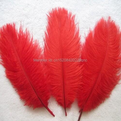 Wholesale 10pcs beautiful High Quality red ostrich feathers 6-8 inches/15-20 cm for Party/wedding Decoration