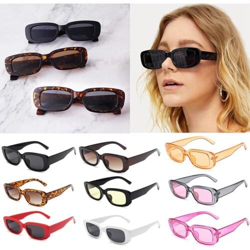 Wholesale Glasses 11 Colors Small Rectangle Sunglasses Men Women Luxury Brand Square Shades Sun Glasses Eyewear Frames Bulk Gafa
