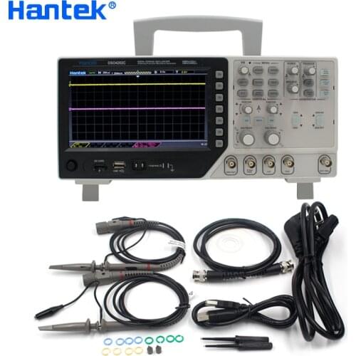 Hantek Oscilloscope DSO4202C 2 Channels 200Mhz USB Osciloscopio + Arbitrary/Function Waveform Generator 1GSa/s Sample Rate