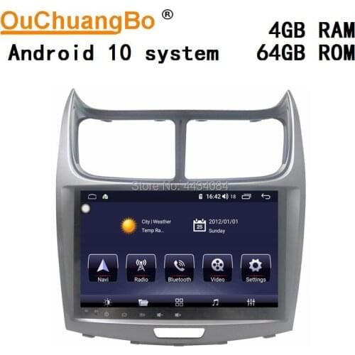 Ouchuangbo car gps stereo kit head units for Sail 2013 support split screen 8 core DSP carplay 4+64 android 10 OS