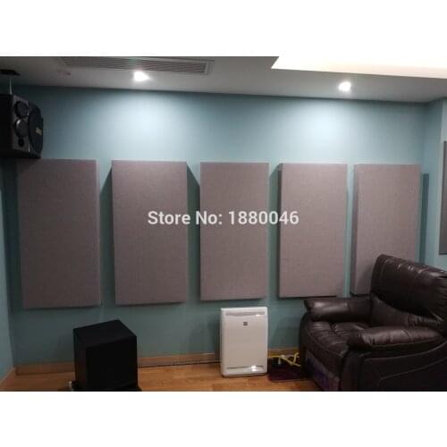 Zero formaldehyde Acoustic absorber emission non-inflammable acoustic fiberglass cloth ceiling board sound absorption panel