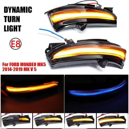 For FORD MONDEO MK5 2014-2019 MK V 5 Dynamic Turn Signal Light LED Side Mirror Sequential Indicator Blinker