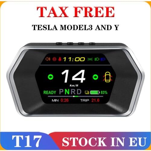4.3"Head-up display T17 turn signal for Tesla model3 Car General OBD HD GPS Navigation HUD head-up Display OBD Computer Data