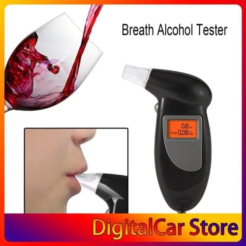 Professional Backlight Digital Alcohol Tester Digital Alcohol Breath Tester Analyzer LCD Detector Backlight Light