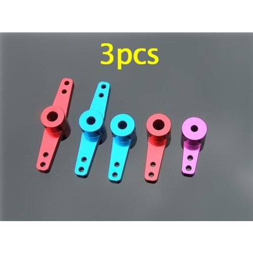 Free Shipping 3PCS Metal Steering Arm Single/Straight Aluminum Alloy Servo Horn 3/4/5mm Spare Parts For DIY RC Car/Boat/Airplane