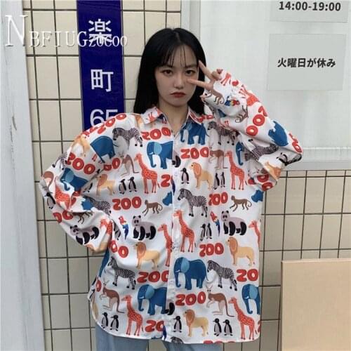 Long Sleeve Women Blouse Harajuku Hong Kong Style Korean Plus Size Students Female Blouses