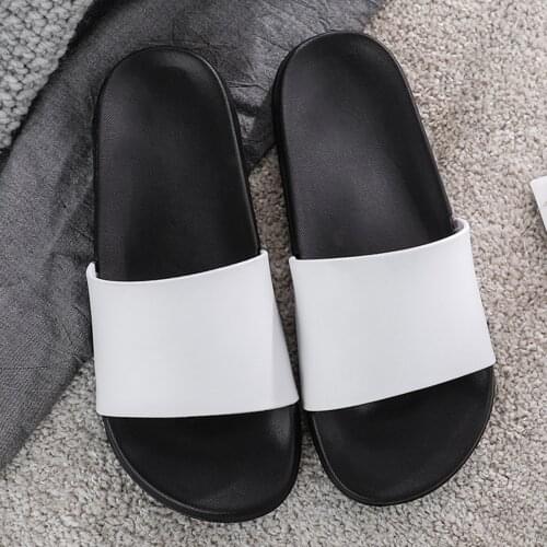 2021 Summer Slippers for Men Casual Slides Bathroom Non-slip Soft Bottom PVC Sandals Male Flip Flops Shoes Women