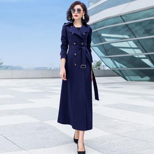 Trench Coats Women Khaki Winter Outerwear Elegant Loose Womens Long Coats Leisure Style Retro Streetwear Solid Fashion