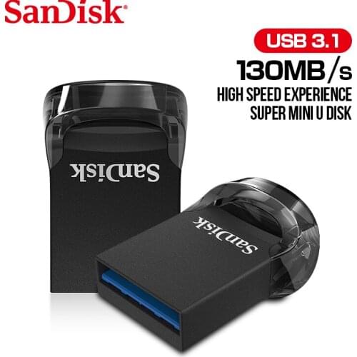 Genuine SanDisk CZ430 USB Flash Drive 64gb 16GB mini USB Pen Drive USB 3.1 Up to 130MB/S pendrive USB 3.0 USB Stick 32gb 128G