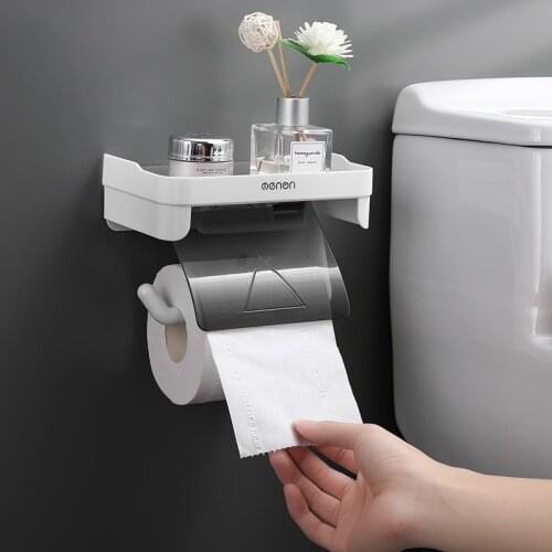 Waterproof Toilet Paper Holder Wall Mounted Portable Toilet Roll Rack Bathroom Paper Towels Storage Box Holder WC Accessories