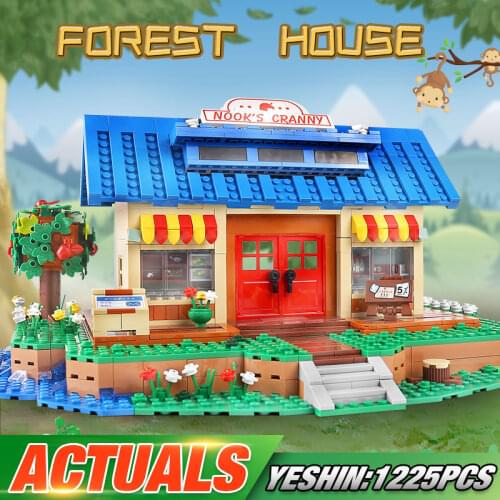 Yeshin K103 Streethouse Building Toys The Animal Crossing House Assembly Bricks Model Building Blocks Kids Christmas Toys Gifts