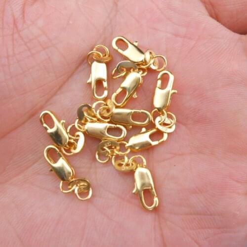 10PCS Real Gold Filled Lobster Clasps For Necklace Bracelet With Pj007