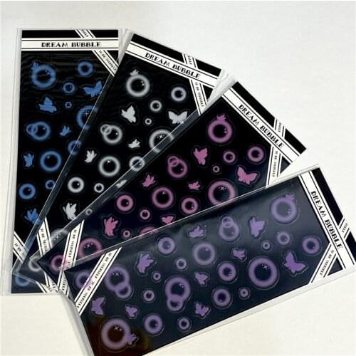 1 Sheet Dream Bubble Series Transparent Gradient Bubble Butterfly Shiny Decoration Idol Card Diary Scrapbooking DIY Stationery