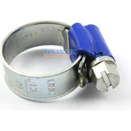 20 Pieces 13-20mm Carbon Steel Hose Clamp Worm Gear Hose Pipe Fitting Clamp