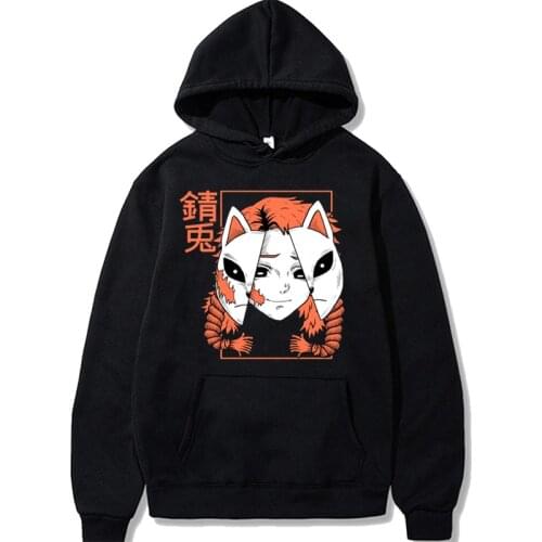 2020 Hot Fashion Demon Slayer Print Hoodie Tanjiro Zenitsu Nezuko Inosuke Harajuku Pullover Hip Hop Sweatshirt Oversized Hoodies