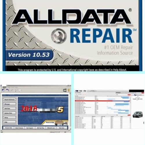 2021 Hot Sale Alldata Auto RepairVivid Workshop Atris 2018.01V Software All Data 10.53 Mit//Chell OD5 2015v 1TB HDD USB3.0