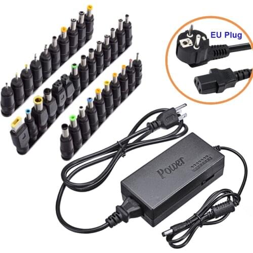 34Pcs Universal Power Adapter 96W 12V To 24V Adjustable Portable Charger Notebook Adjustable Power Supply Adapter Universal