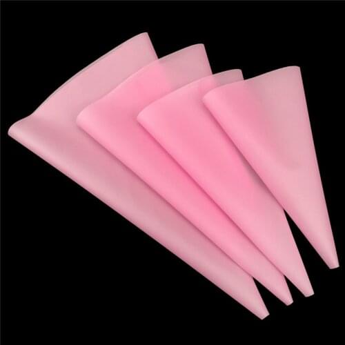 4Pcs/1Pcs Silicone TPU Cream Pastry Bag for Russian Nozzle Tips Baking DIY Cake Decorating Food Grade Reusable Piping Bags