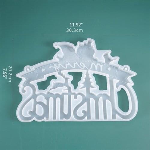 A0NF Christmas Snowman Decorations Epoxy Resin Mold Xmas Tree Ornaments Silicone Mold