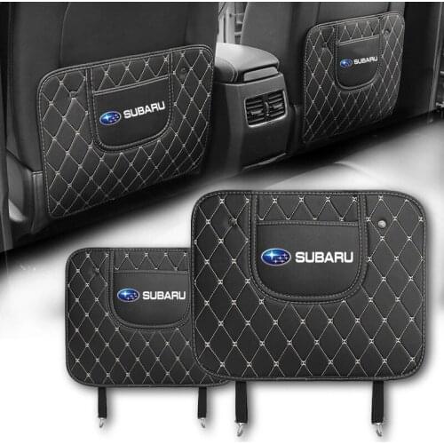 Car Seat Back Anti Kick Pad Leather Scratch Mat For Subaru Impreza Legacy WRX STI BRZ XV Forester Crosstrek Outback Ascent
