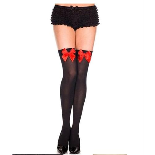 Bow beautiful legs sexy stockings temptation lace transparent long stockings sexy stockings slim thin