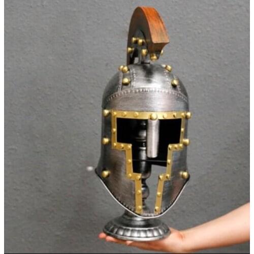 European medieval crusader Roman knight warrior warrior warrior armor helmet ornament Handicrafts household accessories