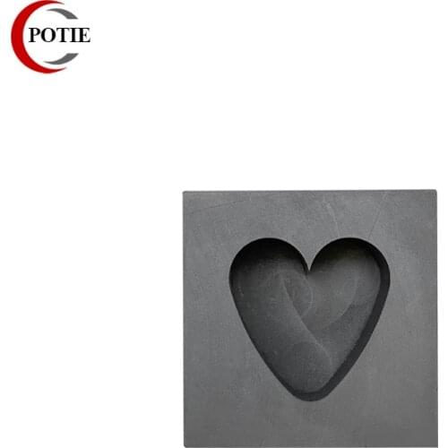 Heart Shape Graphite Ingot Bar Mold Mould Crucible for Melting Gold Silver Casting Refining DIY Ingot Mold