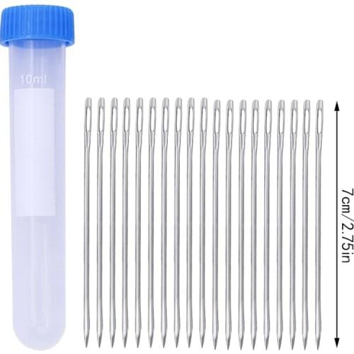 LMDZ 20pcs 70mm Stainless Steel Needle for Leather Sewing Leather hand stitch Stitching Needles Canvas Sewing Leather Tool