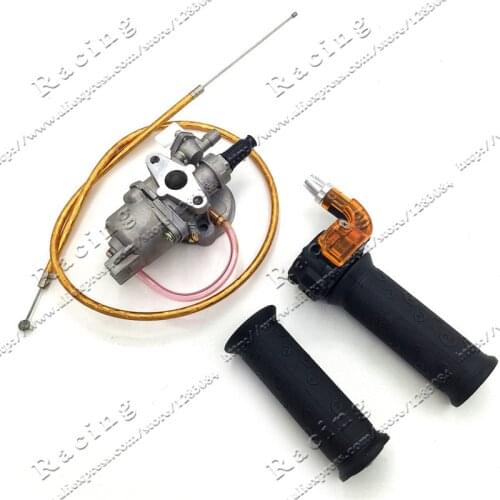 Throttle Settle Grip Cable Carburetor Kit For 47cc 49cc Mini Pocket bike dirt bike racing ATV Quad 2 stroke engine carb MiniMoto