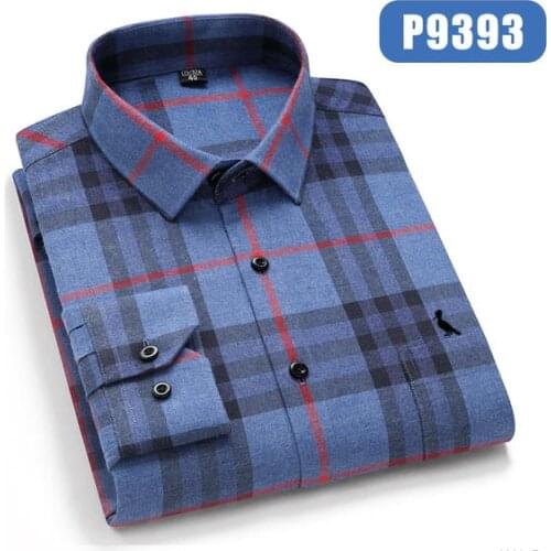 Arary Reserved 100% Cotton Oxford Shirt Mens Long Sleeve Embroidered Horse Casual Without Pocket Solid Yellow Dress Shirt Men