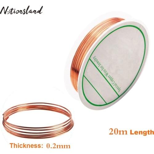 0.2mm Copper Wire Jewelry Craft Wire for Jewelry Making Copper Beading Wire Making Supplies and Crafting Sewing Tool 20m