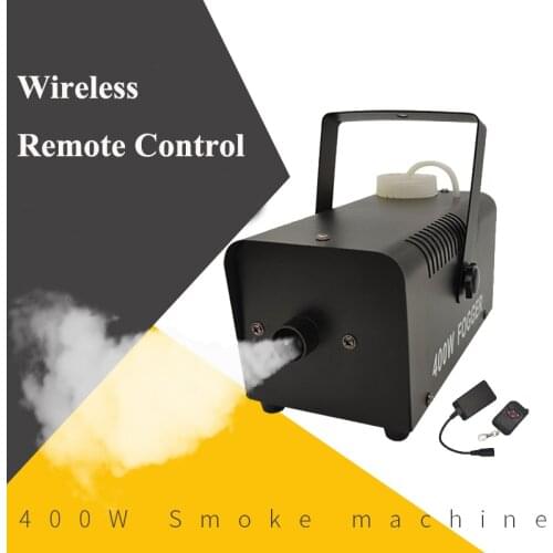 Mini 400W Fog Smoke Mist Effect Machine Disco DJ Party Christmas stage projector with Wire/Remote Control Home floor fogger