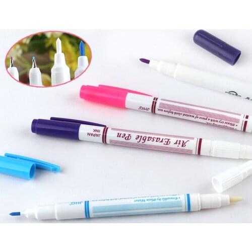 MIUSIE 3pcs double-head Stitch air erasable pen water wipe pen sewing buttonhole ink fabric patchwork note pen needlework tools