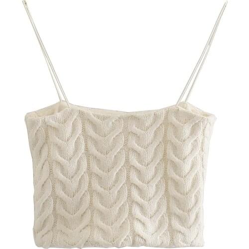 European and American style fashion thin rubber band shoulder straps simple eight-strand braided twist short wild camisole