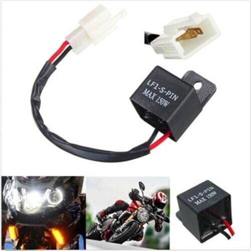 Motorcycle 2-Pin LED Flasher Relay Turn Signal Rate Control Blinker Relay Max 150W
