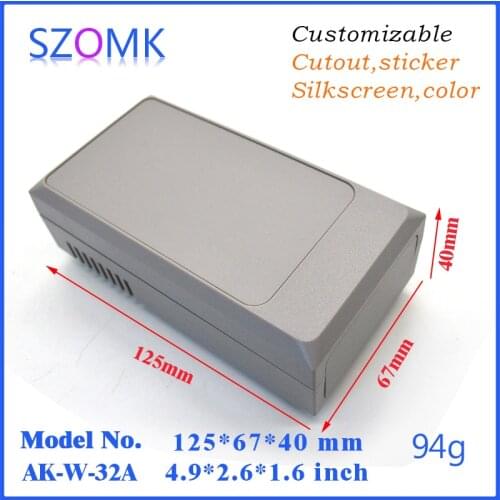 Wall mounting abs box electronics project case (1 pcs) 125*67*40mm plastic enclosure szomk instrument housing case for pcb
