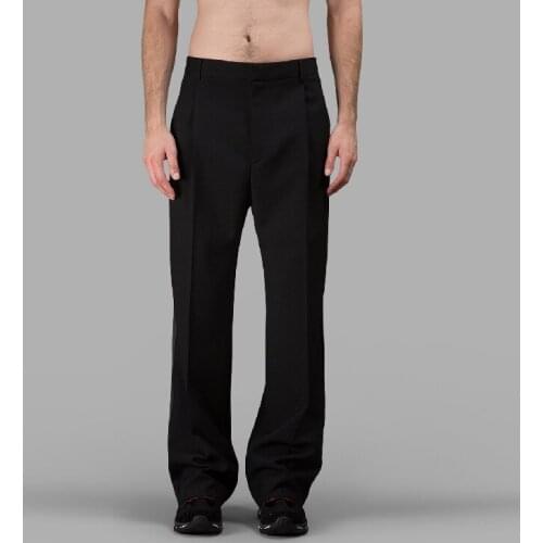 2017 Men clothing GD Hair Stylist Catwalk fashion casual Loose Wide Leg Pants trousers costume plus size stage costumes 27-44