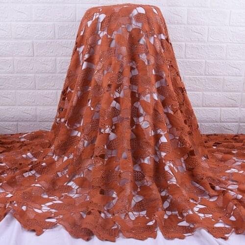 Zhenguiru New Arrival Guipure Cord Fabric High Quality African Lace Fabric For Women Wedding Party Mesh Nigerian Fabric A1993