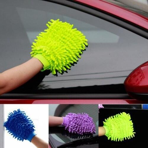 Washing Hand Gloves Car Household Washing Glove Window Body Dust Cleaning Double Sided Microfiber Glove Auto Care Accessories