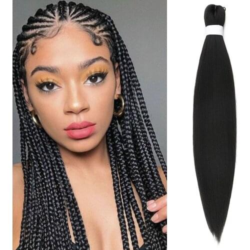 CLong Braided hair Kanekalon pre-stretched hair extension hot water suit synthetic fiber braided texture hair extension
