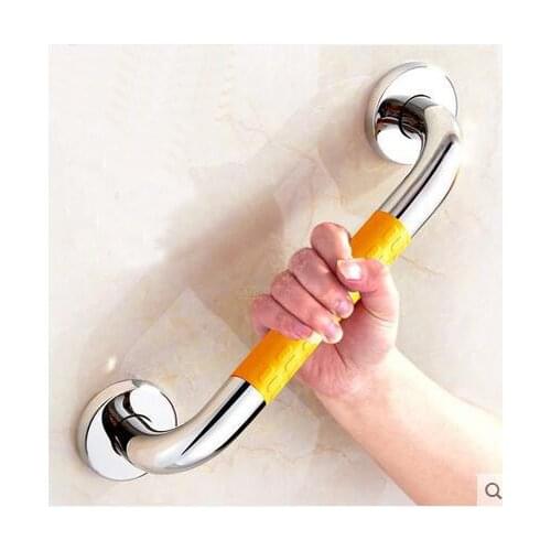 Stainless Steel bathroom safety grab bars,38/48cm bathtub grab bars yellow/white,Toilet Non slip railing for disabled/old people