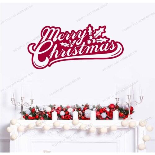 2021 Festival Merry Christmas Antlers Letters Wall Decor Stickers Glass Window Wallpoof Home Room Decoration CX711