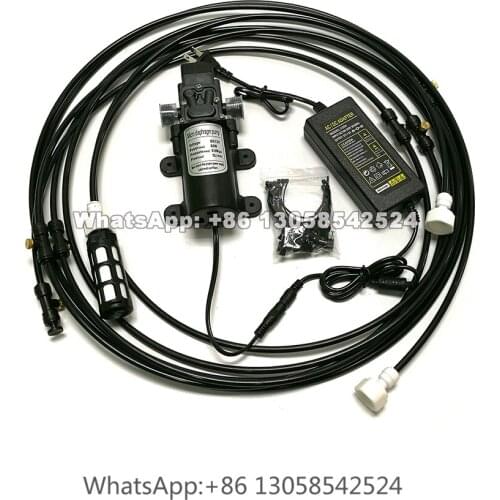 12m Low Pressure Fog Machine, Misting Kit for Garden Watering and Mushroom Humidification, Water Pump
